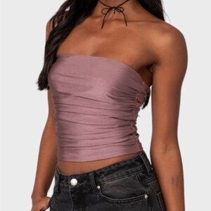Mauve Edikted Strapless Top